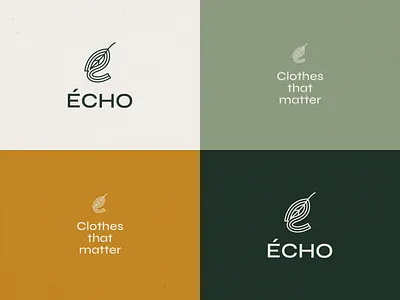 Écho - Concious Brand Logo brand branding clothing colors concious design echo eco ethical fashion logo sustainable