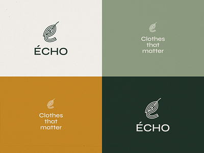 Écho - Concious Brand Logo brand branding clothing colors concious design echo eco ethical fashion logo sustainable