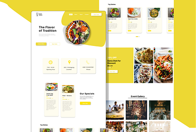 Food Hotel Website book table design food food website order testy food ui web template webdesign website