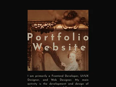 Design for my portfolio website black branding cv figma gold interface landing modern page portfolio resume site ui uiux user experience user interface ux web design white