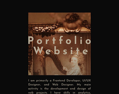 Design for my portfolio website black branding cv figma gold interface landing modern page portfolio resume site ui uiux user experience user interface ux web design white