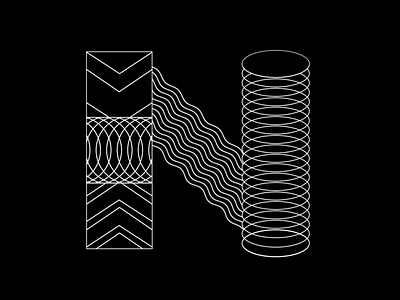 36 Days of Type - N 36 days of type 36dot abstract after effects animated typography animation black and white character design kinetic type letter design letters minimal motion design motion graphics type typography