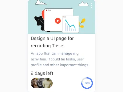 Record Tasks app design ui ux web website