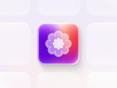 App Icon | Daily UI Challenge 005 app branding daily ui daily ui 005 dailyui dailyui 005 design figma flower flower icon flower logo gradient icon design logo logo design mesh gradient ui user interface