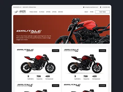 New MV Agusta Dealer Site bike interface minimalism motorcycle mv agusta online market shop ui ux интернет магазин