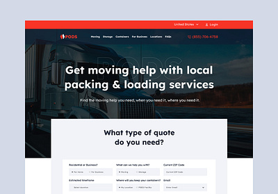 Moving Company branding design elegant graphic design landing page minimalist modern movers movers ui moving company moving landing page moving ui moving website ui ui design website