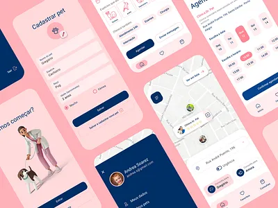 Busca Vet - Mobile App digital product figma pets ui ux design