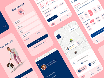 Busca Vet - Mobile App digital product figma pets ui ux design