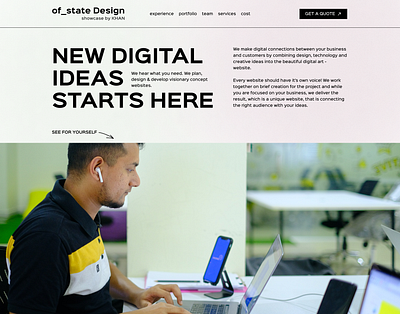 of_state Design - Web Design for Digital Agency ui