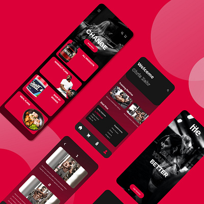 FITE - Fitness & Health Mobile App branding graphic design logo mobile app ui