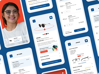 Glasses Mobile Store design e commerce glasses mobile app store ui ux visual exploration