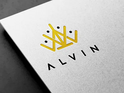 ALVIN CROWN LOGO app brand branding crow design ekslusive graphic design illustration king lexury logo logodesigns name premium quend typography ui vector