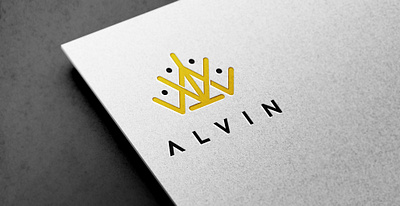 ALVIN CROWN LOGO app brand branding crow design ekslusive graphic design illustration king lexury logo logodesigns name premium quend typography ui vector