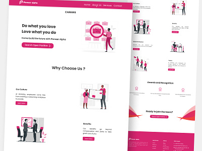 Minimal Career Website UI Design | Clean UI Design career career finder career hunt career landing page careers page clean ui itsmuntasirb job hunt minimal ui design muntasir billah product design ui ui design uiux design ux website