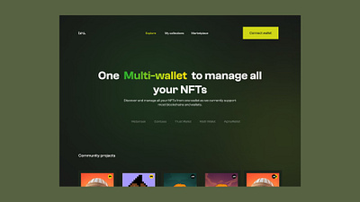 landing page for an nft multi wallet design figma portfolio ui ui design ux
