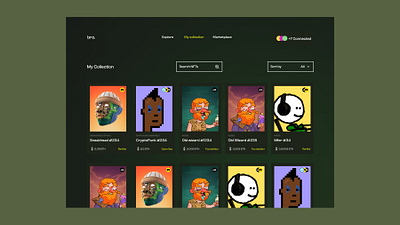 nft multi wallet showing nfts from different wallets design figma portfolio ui ui design ux