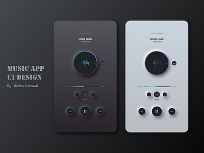 Music App - Mobile App Design app branding design ui ux