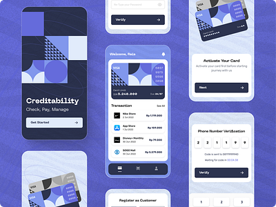 Creditability Credit App credit app credit card design financial mobile app ui ux visual exploration