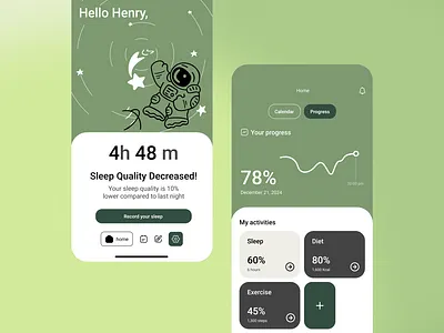 Amity-Habits and Sleep tracking app application chart eating habits exercise graph graphic design habits mental health sleep tab bar tracking ui ux ux design wellness