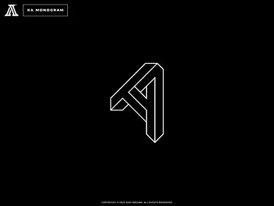 KA MONOGRAM a ak design icon k ka letter lettering logo logomark mark monogram typography