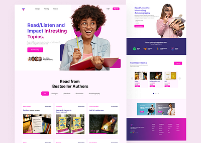 Website Landing Page branding graphic design illustration landingpage page pink purple ui ux visual web website