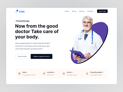 Doctor Web Design care design doctor doctor webdesign doctor landing page e commerce app healthcare landing page take care webdesign