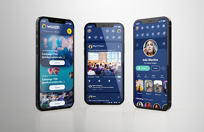 WAAZIN APP adobe xd app design events app social ui uiux ux webdeisgn xd