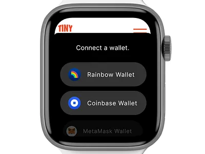 Minting flow on Apple Watch apple watch applewatch crypto mint nft ui ux web3
