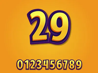 Text / Number Effect design effect graphic icon illustration logo minimal text vector