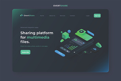 OvertShare branding graphic design ui