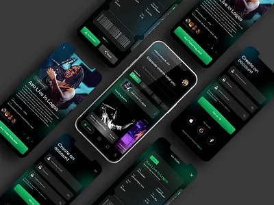 Event App app branding design event home page mobile app signup ticket ui ux
