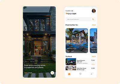 Real Estate App (UI) app design ui ux