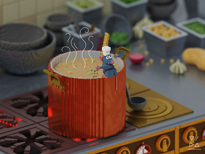 Voxel Ratatouille (Remy) 3d isometric magicavoxel ratatouille ratatouille fanart remy remy fanart voxel voxel character voxel fanart voxel movie voxel ratatouille voxel remy