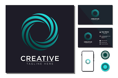 Simple element logo with a circle circle
