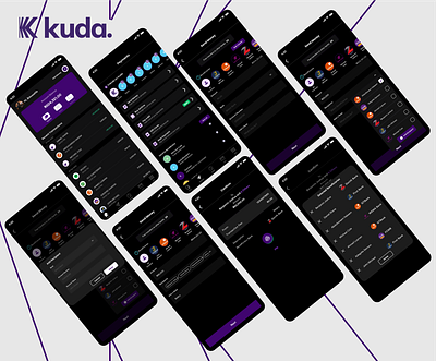 Dark Mode screens || KUDA-MFB-Bulk-Transfer-Feature design ui ux