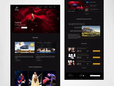 Festspielhaus Neuschwanstein | Redesign concept design graphic design musical redesign theater theatre ui web design webdesign website