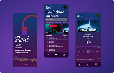 Beat Play Station music app ui ux