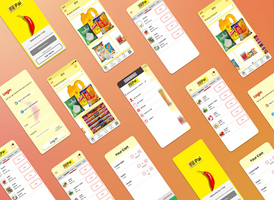 Grocery Shopping App adobephotoshop figma graphic design logo mobile app mobiledesign ui