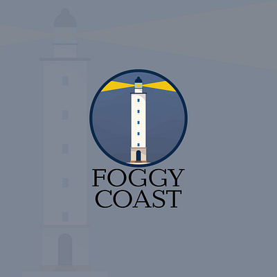 Foggy Coast adobe illustrator apparel artwork beginner brand branding building company design designer fashion feedback icon lighthouse logo logos