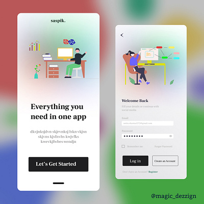 Application Design app branding design graphic design illustration typography ui ux vector