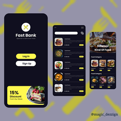 Restaurant Application Design app branding design graphic design illustration logo typography ui ux vector