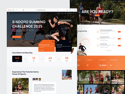 Dunia Atmadhira - Running Event Web Landing Page countdowntimer eventwebsite landingpage marathon modernui raceweb running runningevent runningweb sportsui trailrun uiuxdesign uxinteraction webdesign