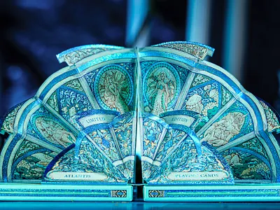 Atlantis Playing Cards of Holographic Foil Effect art artist artwork branding design illustration playing cards visual