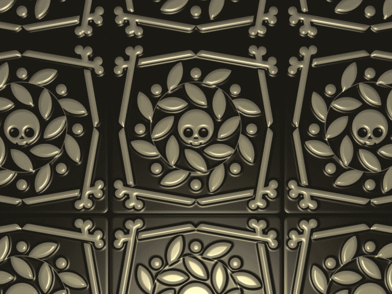 Vines&Bones bones render scull tiles