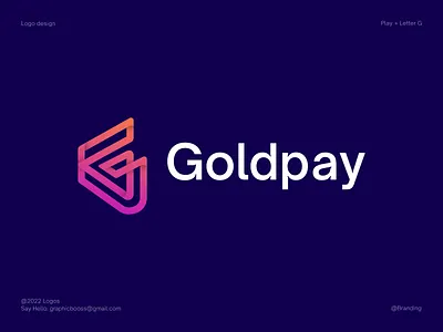Goldpay Logo design banking brand identity branding design finance financial financial tech company logo fintech g logo gradient logo logo design minimal modern logo money pay payment wallet