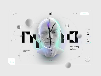 Mind Healing System creative daily web design graphic design landing page one page ui uiux user user interface ux web web design website