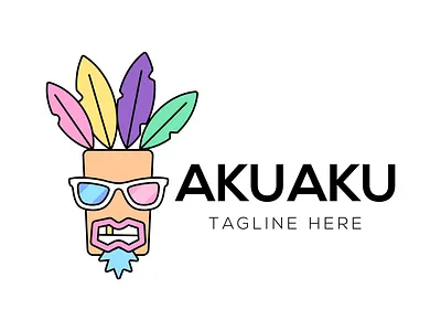 AkuAku Logo akuaku apparel branding clever clothing creative design illustration logo mask ui vector
