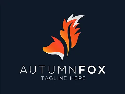 AutumnFox Logo animal apparel autumn branding clever clothing creative design fall fox illustration logo ui vector wildlife