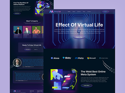 Metaverse Website Landing Page branding ui design e commerce landing page e commerce website landing page meta gaming website meta website meta world meta world landing page concept metaverse landing page metaverse website metaverse website concept trending ui design ui ui design ui kit ui ux design ux ux design website design website landing page