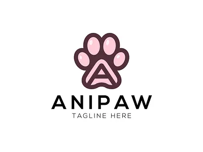 AniPaw Logo animal apparel branding clever clothing creative design illustration logo paw pet ui vector wildlife